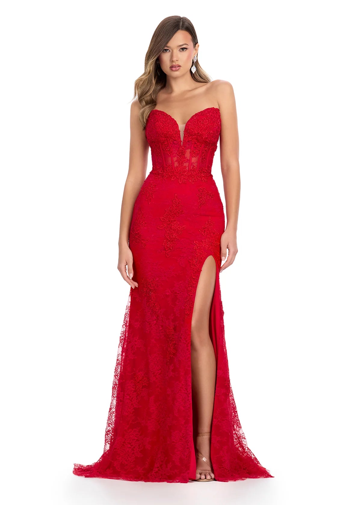 Lacey in Red - Evening Gown - Luxury Dress - Premium Ball Gowns

